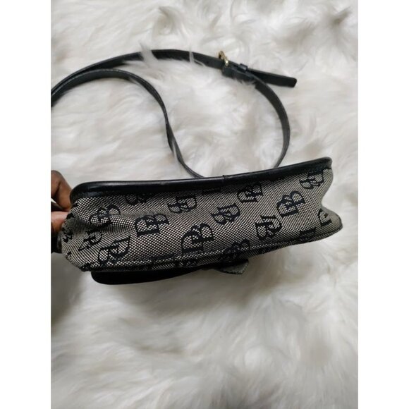 Dooney And Bourke Monogram Logo Canvas Crossbody Bag Gray Small - Picture 7 of 13